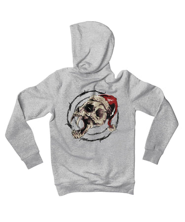 Demon Skull Santa Back Printed Christmas Hoodie For Men and Women 8Ball